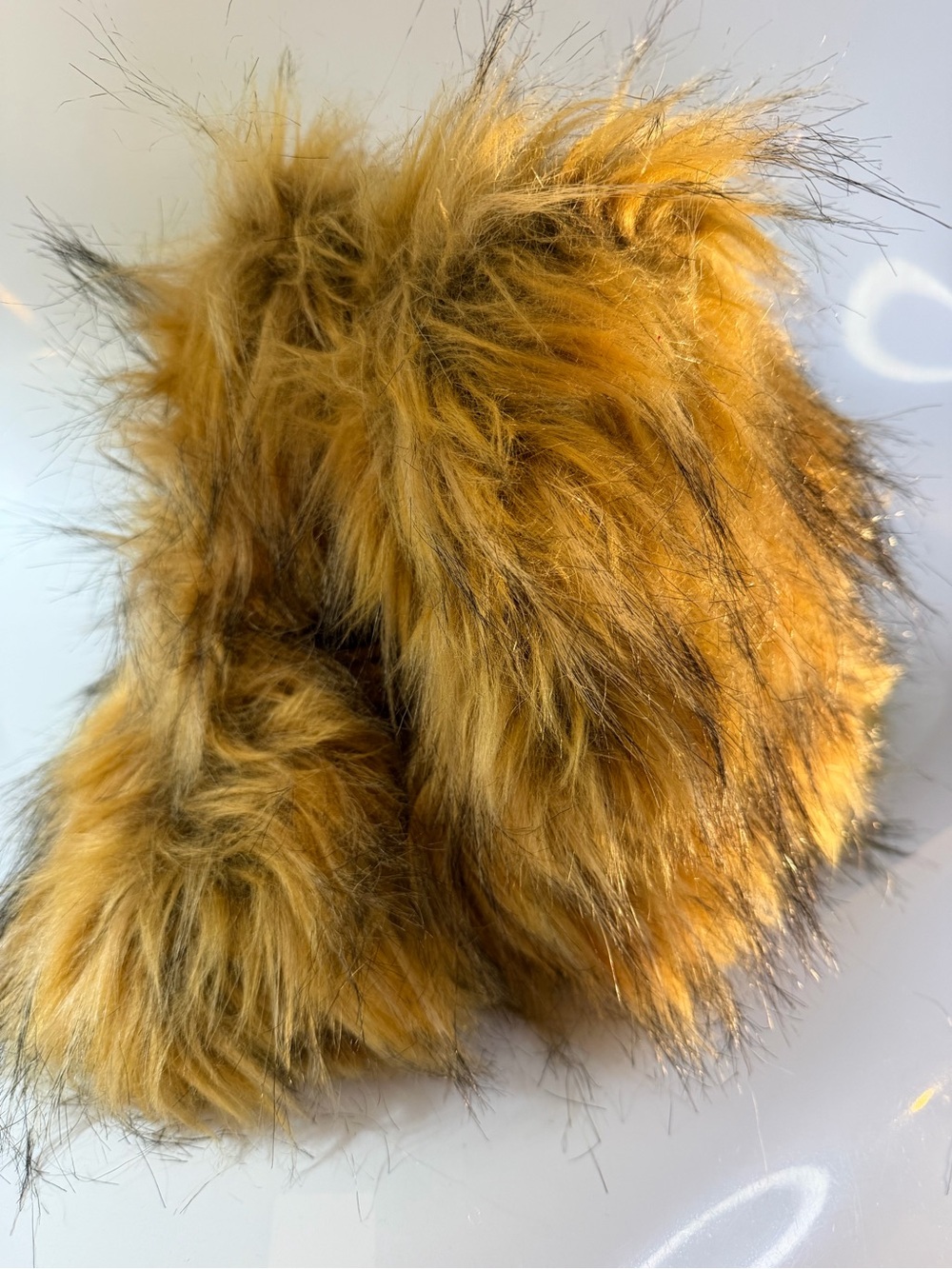 Faux Fur Boots in Golden Brown - size 40 (9-9-1/2) NEW